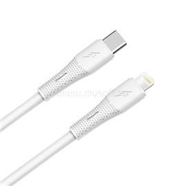 AVAX CB3310 27W USB-C - Lightning gyorstöltő szilikon kábel, 1.5 m, fehér AVAX_CB3310 small