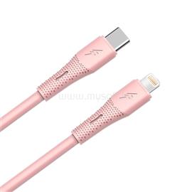 AVAX CB3312 27W USB-C - Lightning gyorstöltő szilikon kábel, 1.5 m, rózsaszín AVAX_CB3312 small