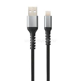 AVAX CB401G STEELY 1,5m 20W USB A-Lightning gyorstöltő sodorszálas acélszürke adat- és töltőkábel CB401G small