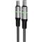 AVAX CB634 STEELY LED 60W USB-C gyorstöltő kábel, fonott, fekete - 3m AVAX_CB634 small