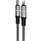 AVAX CB636 STEELY LED 27W USB-C - Lightning gyorstöltő kábel, fonott, fekete - 2m AVAX_CB636 small