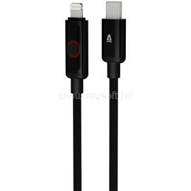 AVAX CB651 PULSEY 27W USB-C - Lightning gyorstöltő kábel, fonott, szürke - 1m AVAX_CB651 small