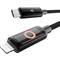 AVAX CB651 PULSEY 27W USB-C - Lightning gyorstöltő kábel, fonott, szürke - 1m AVAX_CB651 small