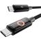 AVAX CB654 PULSEY 60W USB-C gyorstöltő kábel, fonott, szürke - 1m AVAX_CB654 small