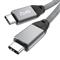 AVAX CB901 THUNDER 3.2 Type C 100W/10Gbps fonott kábel 1m (viharszürke) 5999574480446 small
