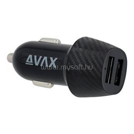 AVAX CC301B CARLY 2x USB A 12W autós töltő (fekete) 5999574480248 small