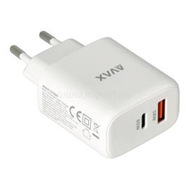 AVAX CH360 SPEEDY 65W GaN hálózati töltő USB A (QC)+Type C PD3.0 (fehér) AVAX_CH360 small