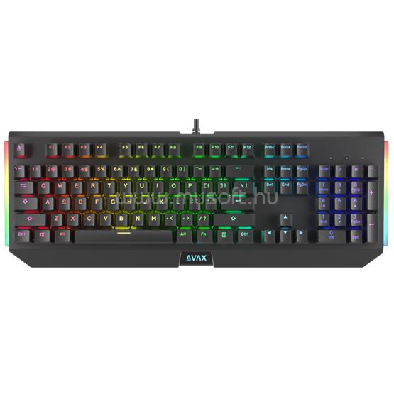 AVAX FS01 mechanikus Outemu piros switch vezetékes billentyűzet (magyar, fekete)