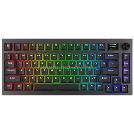 AVAX GM02 PRO 75% Gasket RGB tri-mode mechanikus Gateron sárga switch vezeték nélküli billentyűzet (magyar, fekete) 5999574480880 small