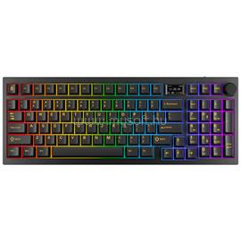 AVAX GM03 PRO 98% Gasket RGB tri-mode mechanikus Gateron sárga switch vezeték nélküli billentyűzet (magyar, fekete) 5999574480859 small