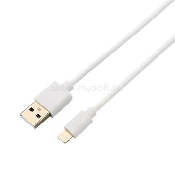 AVAX CB124W PURE USB A-Lightning kábel, 2.1A, fehér - 2m