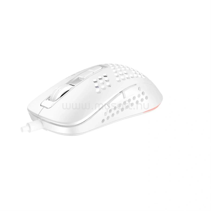 AVAX LW01 PAW3327 RGB fehér gamer egér