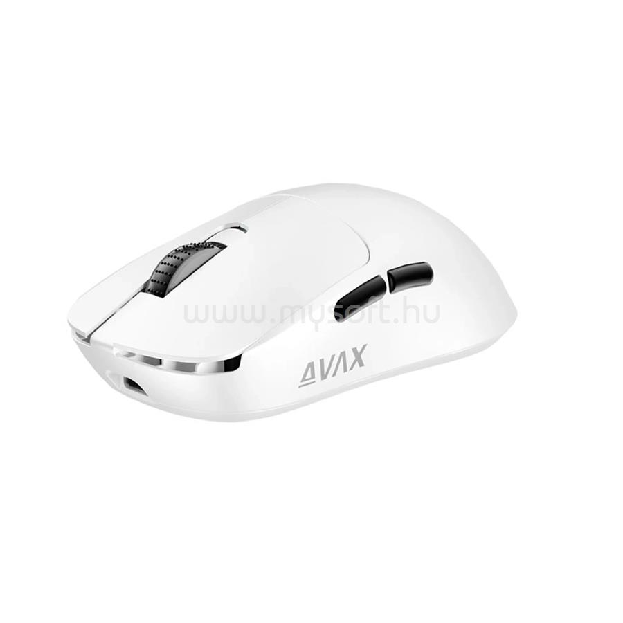 AVAX LW03 PRO PAW3395 vezeték nélküli gamer egér (fehér)