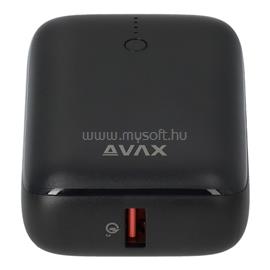 AVAX PB105B MINI 10000mAh Type C/PD 20W+QC 22.5W gyorstöltő fekete powerbank PB105B small
