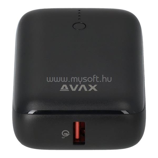 AVAX PB105B MINI 10000mAh Type C/PD 20W+QC 22.5W gyorstöltő powerbank (fekete)