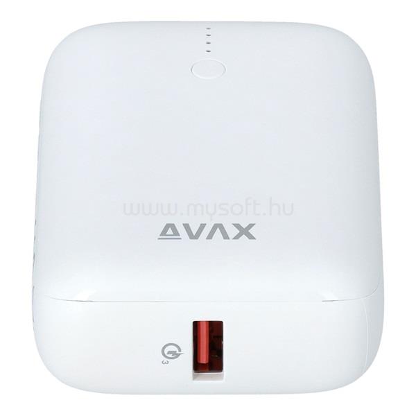 AVAX PB105W MINI 10000mAh Type C/PD 20W+QC 22.5W gyorstöltő fehér powerbank