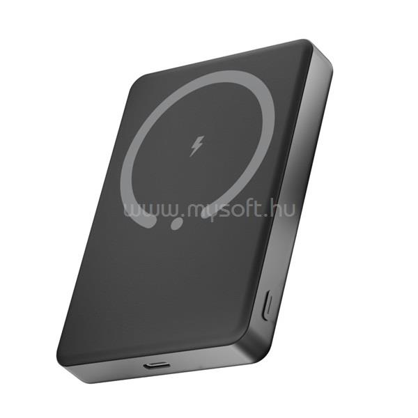 AVAX PB600 FREELY+ 15W mágneses SLIM vezeték nélküli Powerbank 10.000mAh + 20W USB-C (PD3.0), (szürke)
