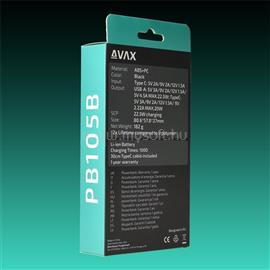 AVAX Powerbank USB-C 20W 10000mAh (fekete) AVAX_PB105B small