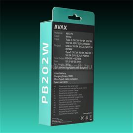 AVAX Powerbank USB-C 65W+QC 18W 20000mAh (fehér) AVAX_PB202W small