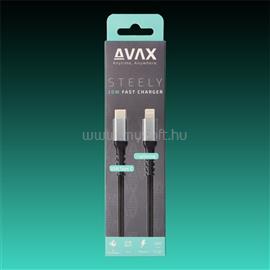 AVAX Töltőkábel, USB-C - Lightning, 3A, 1,5 méter (acélszürke) AVAX_CB402G small
