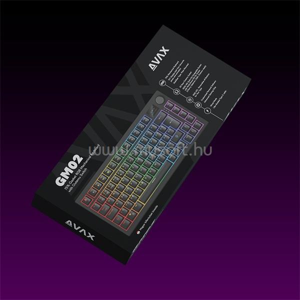 AVAX Vezetékes Billentyűzet GM02 PRO, Fekete, Mechanikus, Brown Switch, HUN