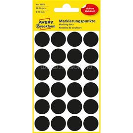 AVERY 3003 18mm 96db-os fekete jelölőpont AVERY_3003 small