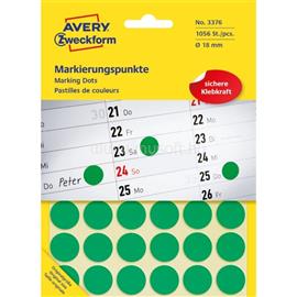 AVERY 3376 18mm 1056db-os zöld jelölőpont AVERY_3376 small