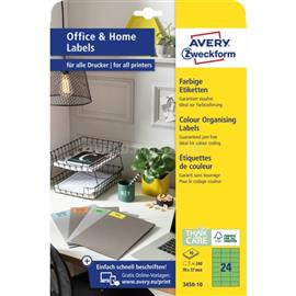 AVERY 3450-10 70x37mm 240db-os zöld univerzális etikett AVERY_3450-10 small