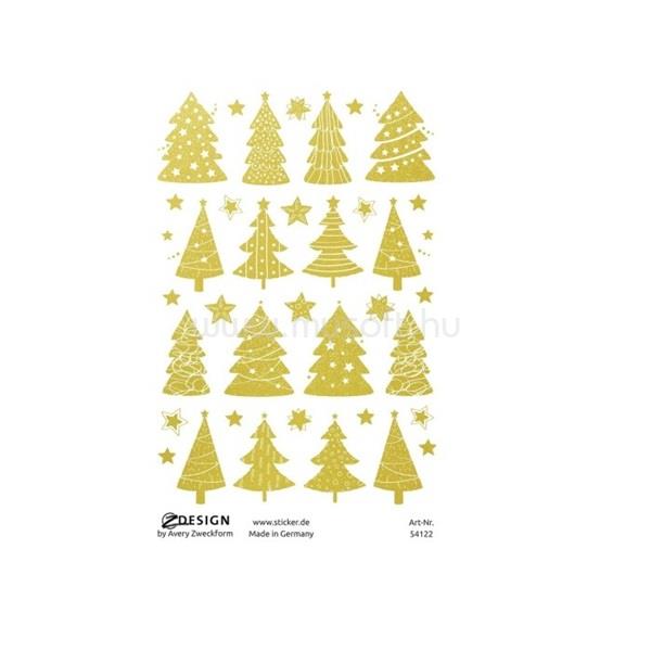 AVERY 54122 1 ív karácsonyfa átlátszó fólián matrica