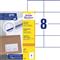 AVERY Etikett címke, 105 x74mm, univerzális, 8 címke/ív, 100 ív/doboz, fehér AVERY_AV3427 small