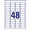 AVERY Etikett címke, 45,7 x21,2mm, univerzális visszaszedhető, 48 címke/ív, 100 ív/doboz, fehér AVERY_L4736REV-100 small