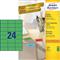 AVERY Etikett címke, 70 x37mm, univerzális, 24 címke/ív, 100 ív/doboz, zöld AVERY_AV3450 small