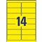 AVERY Etikett címke, 99,1 x38,1mm, visszaszedhető, neon 14 címke/ív, 25 ív/doboz, sárga AVERY_L7263Y-25 small
