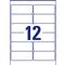 AVERY Etikett címke, 99,1 x42,3mm, időjárásálló poliészter, 12 címke/ív, 20 ív/doboz, fehér AVERY_L4776-20 small