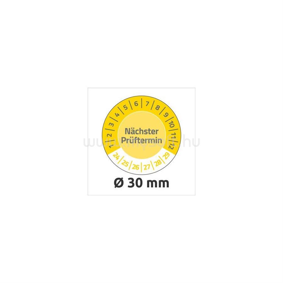 AVERY Etikett címke, o30mm, eltávolíthatatlan 8 címke/ív, 10 ív/doboz, sárga