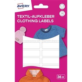 AVERY ETVET36 iskolai kézzel írható 45x13 mm 36 db fehér textil öntapadós címke AVERY_ETVET36 small