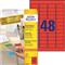 AVERY L6038-20 45,7x21,2mm visszaszedhető 960db-os piros etikett AVERY_L6038-20 small