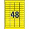 AVERY L6041-20 45,7x21,2mm visszaszedhető 960db-os sárga etikett AVERY_L6041-20 small