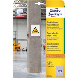 AVERY L7871-20 25,4x10mm szuper tapadású 3780db-os etikett AVERY_L7871-20 small