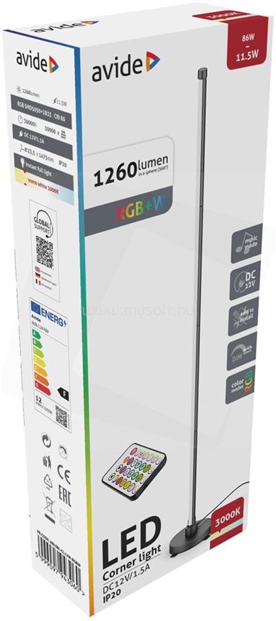 AVIDE LED SAROK LÁMPA DIGITÁLIS RGB + W ZENE SZENZORRAL
