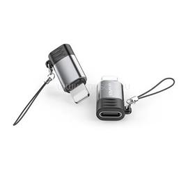 AWEI iPhone 14 Plus / 14 Pro Max / 14 Pro AWEI A11 adapter Type-C aljzat - lightning, OTG, VILÁGOSSZÜRKE AWEI_A11 small