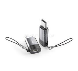 AWEI A12 adapter lightning aljzat - Type-C, OTG, VILÁGOSSZÜRKE AWEI_A12 small