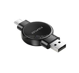 AWEI asztali töltő USB+Type-C 2.5W, Samsung Watch töltő/Apple Watch töltő, FEKETE AWEI_W26 small