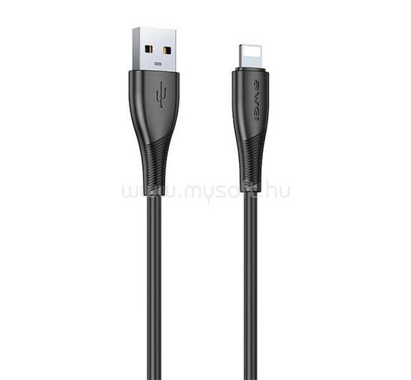 AWEI iPhone 14 Plus / 14 Pro Max / 14 Pro CL-182L adatkábel USB - lightning, 100cm, FEKETE