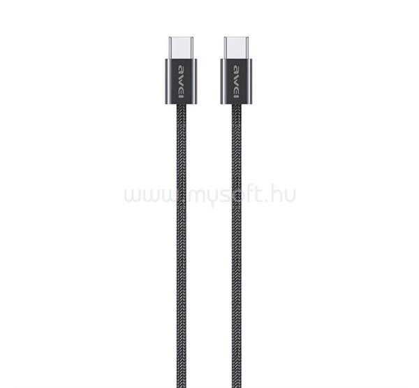 AWEI AWEI CL-219T adatkábel Type-C - Type-C, 100cm, FEKETE