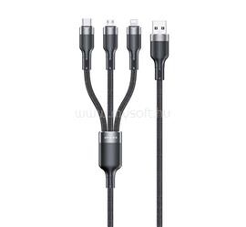 AWEI CL-975 adatkábel 3in1 USB - Type-C/lightning/microUSB, 120cm, FEKETE AWEI_CL-975 small