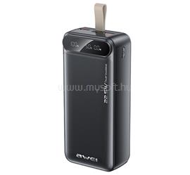 AWEI AWEI PA-12 vésztöltő 2 USB+Type-C aljzat 30000mAh, LED kijelző, FEKETE AWEI_PA-12 small