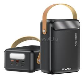 AWEI AWEI PA-83 vésztöltő 3 USB+2 Type-C aljzat 80000mAh, LED lámpa, FEKETE AWEI_PA-83 small
