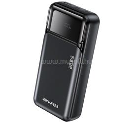 AWEI AWEI PA-92 vésztöltő USB+2 Type-C aljzat 20000mAh, LED kijelző, FEKETE AWEI_PA-92 small