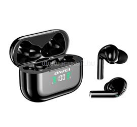 AWEI T29P bluetooth fülhallgató SZTEREO (v5.1, TWS, aktív zajszűrő, vízálló, LED kijelző + töltőtok) FEKETE AWEI_T29P_B small
